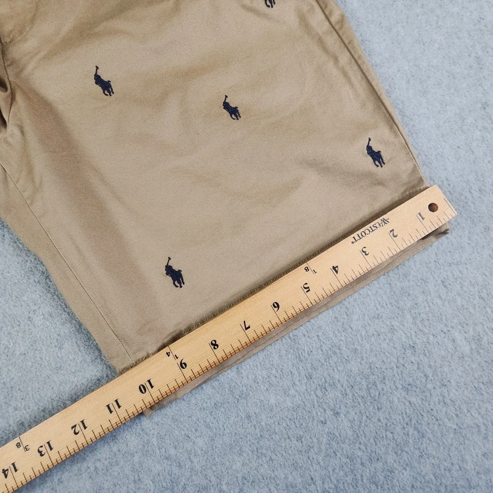 Polo Ralph Lauren AOP Shorts Mens‎ 31x9 Beige Chino Pony Logo Classic